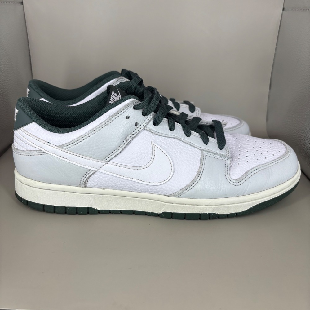 Nike‎ Dunk Low White Dark Photon Dust Green Sneakers HF2874-001 Mens 10.5